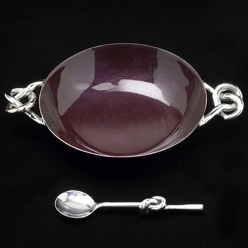 Purple Knotty Bowl & Knotty Spoon
