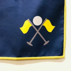 Navy Golf with Flags Clutch Towel