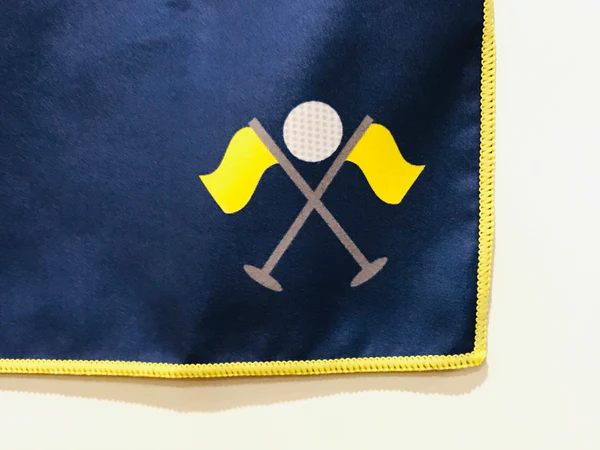 Navy Golf with Flags Clutch Towel