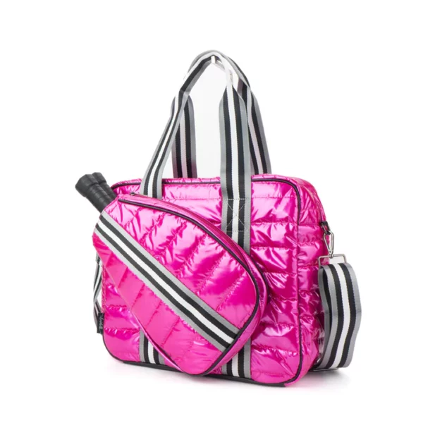 Pink Puffer Pickleball Bag Side